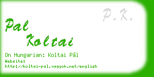 pal koltai business card